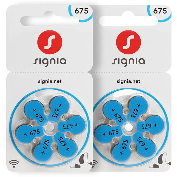 Siemens Signia Size 675 Hearing Aid Batteries – Zinc-Air, Mercury-Free