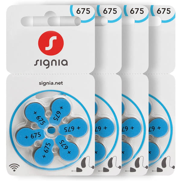 Siemens Signia Size 675 Hearing Aid Batteries – Zinc-Air, Mercury-Free