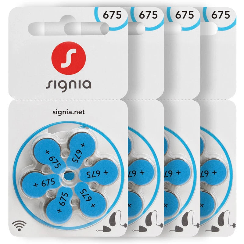 Siemens Signia Size 675 Hearing Aid Batteries – Zinc-Air, Mercury-Free