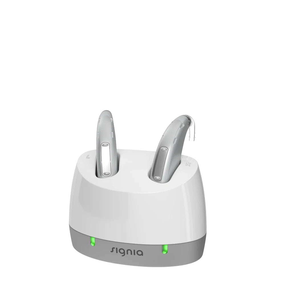 2x Signia Motion Charge&Go 2X SP/P/X – Severe to Profound BTE Hearing Aids Pair for Left & Right Ears – Rechargeable & High-Performance Hearing Support