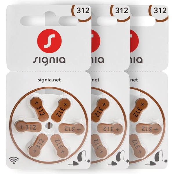 Signia / Siemens Size 312 Hearing Aid Batteries (Pack of 60) – Long Life, Reliable Power