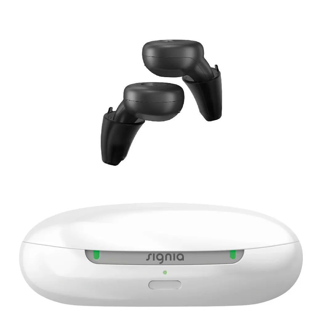 Premium Signia Active Pro IX Hearing Aids - Rechargeable, Bluetooth, Noise Reduction - Left+Right Pair
