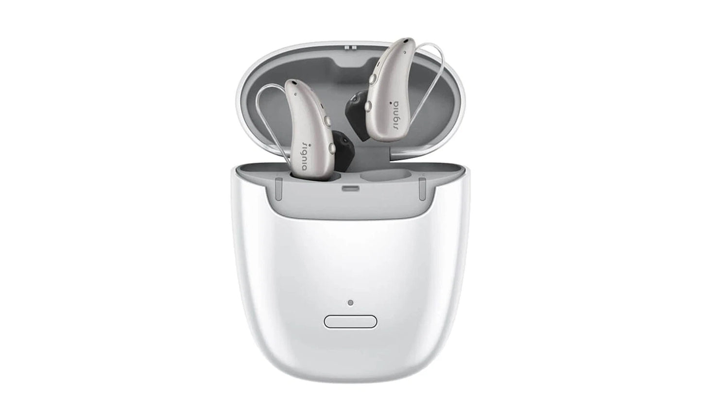 Signia Pure C&G 7 IX Hearing Aids (Pair L & R) with Charger – Rechargeable, Bluetooth, Digital Noise Reduction – Premium