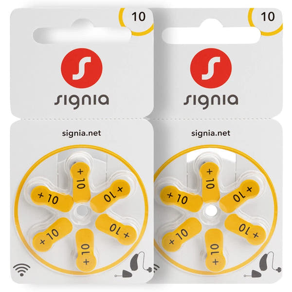 Siemens Signia Size 10 Hearing Aid Batteries – Zinc-Air, Mercury-Free