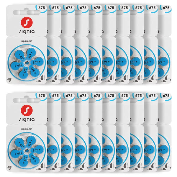 Siemens Signia Size 675 Hearing Aid Batteries – Zinc-Air, Mercury-Free