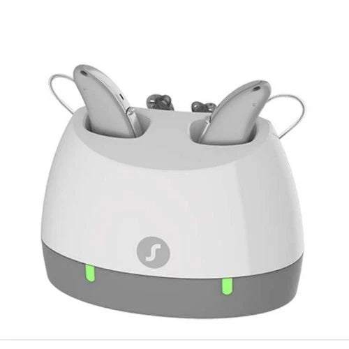 Pure Charge & Go 3AX+ Bluetooth Rechargeable Hearing Aids (Pair L & R) with Charger – Beige, 3-Year Warranty